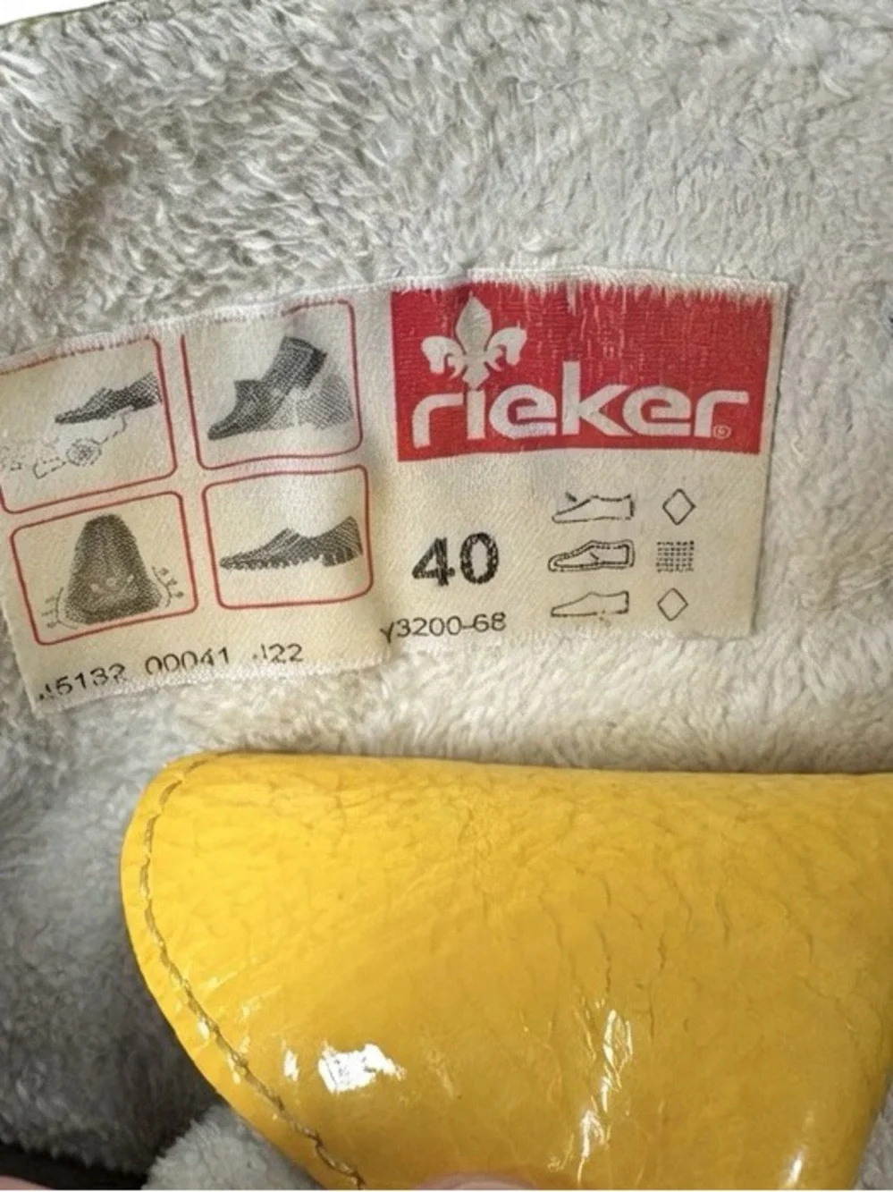 Rieker Antistress Yellow Patent Lace-Up Boots - Picture 5 of 7